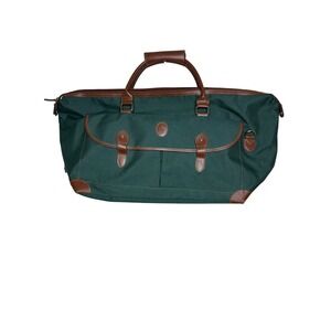 Vintage Polo Ralph Lauren Extra Large Luggage Duffle Tote Bag Green Canvas 90s